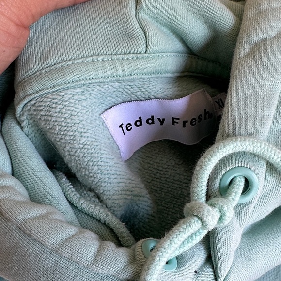 Teddy Fresh Mint, Cream, and Pink Colorblock Hoodie - Picture 5 of 7